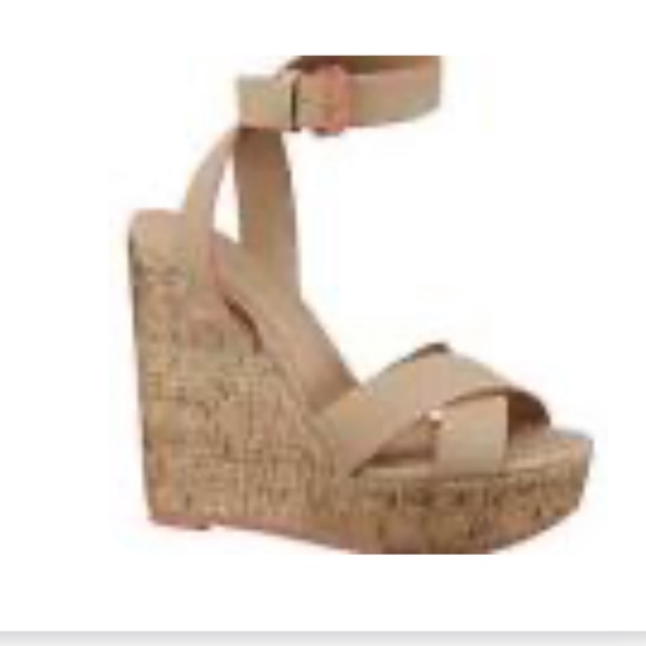 Maurice’s Tipped Wedge Cork Heel Sandal Size 8 - Picture 2 of 7
